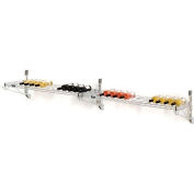 Wine Bottle Rack - Double Wide 2 Shelf Wall Mount 26 Bottle - 96"W x 14"D x 14"H