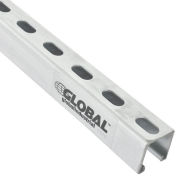 Global Industrial 8' Slotted Strut Channel QTY 4, 1-5/8x7/8, 12 GA, Pre-Galvanized Zinc Plated - Pkg Qty 4