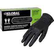 Global Industrial™ Nitrile Gloves, Industrial Grade, Powder Free,Black, 6 MIL,100/Box, X-Large