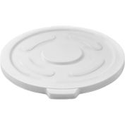 Global Industrial Plastic Trash Container, Garbage Can Lid - 55 Gallon White