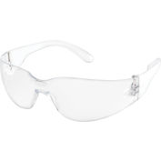 Global Industrial Safety Glasses, Scratch-Resistant, Anti-Fog, Clear Lens Color, 1 Each - Pkg Qty 12