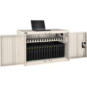 16-Device Charging Cabinet for Chromebooks Laptops and iPad® Tablets, Putty, Unassembled