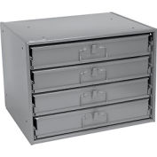 Durham Steel Compartment Box Rack 20 x 15-3/4 x 15 with 4 of 16-Compartment Boxes