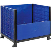 Easy Assembly Solid Wall Bulk Container 39-1/4"L x 31-1/2"W x 29"H with One Drop Gate