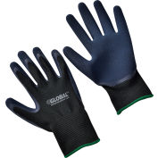 Global™ Double Foam Latex Coated Gloves, Black/Navy, Medium, 1-Pair - Pkg Qty 12