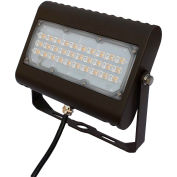 Commercial LED CLF4-50P5YKBR LED Flood Light, 50W, 6500 Lumens, 5000K, Yoke Mount, Bronze, DLC 4.4