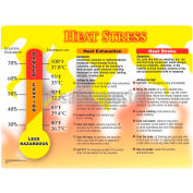 Accuform SP124477L Safety Poster, HEAT STRESS, 17"H x 22"W, Laminated Paper