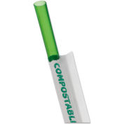 Eco-Products7#174; Wrapped Straw, 7-3/4"L, Green, 9600/Carton