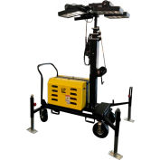 Lind Equipment LE980LEDV-T4 Portable Light Tower, 4-200W, 4-30000 Lumens, 17' Vertical Mast, Yellow