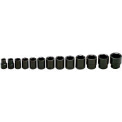 Wright Tool 415 1/2" Drive 7/16"-1-1/4" 6 Point 13 Piece SAE Standard Impact Socket Set