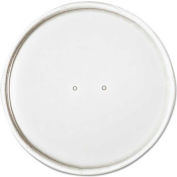 Dart® Paper Lids for 16 Oz. Food Containers, White, Vented, 3.9" Dia, 25/Bag, 20 Bags/Ctn