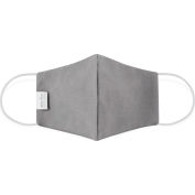 Reusable Cloth Face Mask, Washable, 2-Layer Contour, Small, Gray, 10/Bag