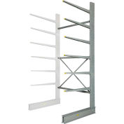 Global Industrial Single Sided HD Add-On Cantilever Rack Unit, 72"W x 58"Dx12'H, With Lip