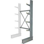 Global Industrial Single Sided MD Add-On Cantilever Rack Unit, 48"W x 33"D x 8'H, With Lip
