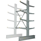 Global Industrial Double Sided MD Add-On Cantilever Rack Unit, 48"W x 60"D x 8'H, With Lip