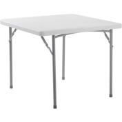 Interion® Plastic Folding Table, 36" x 36", White