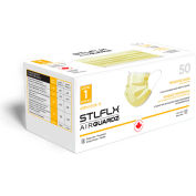 STLFLX™ AirGUARDZ™ ASTM F2100 Level 1 Surgical Mask w/ Earloops, Yellow, 50/Box, SEN-710