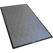 Global Industrial Scraper/Wiper Entrance Mat, 3/8" Thick, 3'Wx5'L, Gray