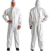 3M™ Disposable Coverall, Elastic Wrists & Ankles, Hood, White, XL, 4510-XL, 20/Case