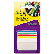 Post-it&#174; Durable Tabs 686A-1, 2 in x 1.5 in Beige, Green, Red, Canary Yellow 24 Tabs/Pack - Pkg Qty 4