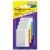 Post-it® Durable Tabs 686F-1, 2 in x 1.5 in Beige, Green, Red, Canary Yellow 24 Tabs/Pack - Pkg Qty 4