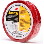 3M™ Scotch® 660 Light Duty Packaging Tape 2" x 72 Yds. 2 Mil Red - Pkg Qty 24