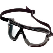 3M™ Gogglegear™ Safety Goggle With Strap & Headband, Clear Lens, Black Frame, Medium