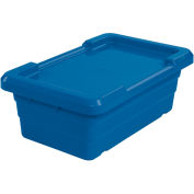 Global Industrial™ Cross Stack Nest Tote Tub  -  25-1/8 x 16 x 8-1/2 Blue - Pkg Qty 6