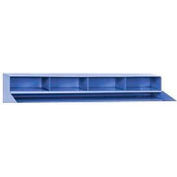 Global Industrial 4 Pigeonhole Compartment Riser 48x9x7 For 48"W Extra-Wide Shop Desk, Blue
