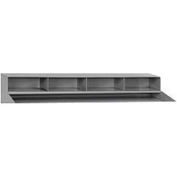 Global Industrial 4 Pigeonhole Compartment Riser for Pucel 48"W Extra-Wide Shop Desk - Gray