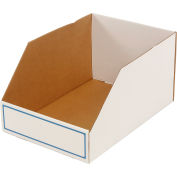 Foldable Corrugated Shelf Bin 15-3/4"W x 23-1/2"D x 12"H, White - Pkg Qty 27
