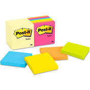 Post-it&#174; Notes Note Pad Assortment 65414YWM, 3&quot; x 3&quot;, Assorted, 100 Sheets, 14/Pack
