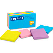 Highland&#8482;Sticky Note Pads 6549B, 3&quot; x 3&quot;, Bright, 100 Sheets, 12/Pack