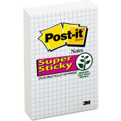 Post-it&#174; Notes Super Sticky Grid Notes 660SSGRID, 4&quot; x 6&quot;, White, 50 Sheets, 6/Pack