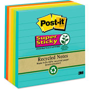 Post-it® Super Sticky Notes 6756SSNRP, 4" x 4", Farmers Market, 90-Sheets, 6/Pack