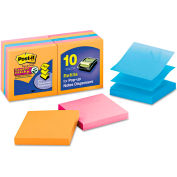 Post-it® Pop-up Notes Super Sticky Pop-Up Notes R33010SSAN, 3" x 3", Glow, 90 Sheets, 10/Pack