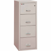 Fireking Fireproof 4 Drawer Vertical File Cabinet - Legal Size 21"W x 25"D x 53"H - Light Gray