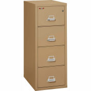 Fireking Fireproof 4 Drawer Vertical File Cabinet - Legal Size 21"W x 31-1/2"D x 53"H - Sand