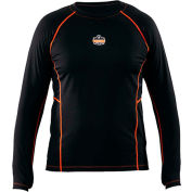 Ergodyne N-Ferno® 6435 Thermal Base Layer Long Sleeve Shirt, Black, Medium