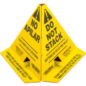 Global Industrial Trilingual "Do Not Stack" Pallet Cones - 50 Pack