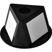 Global Industrial Inventory Control Cone W/ Dry Erase Decals, Black
