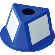 Global Industrial Inventory Control Cone W/ Dry Erase Decals, Blue