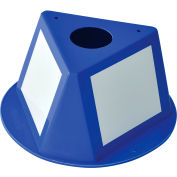Global Industrial™ Inventory Control Cone W/ Dry Erase Decals, Blue