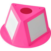 Global Industrial™ Inventory Control Cone W/ Dry Erase Decals, Hot Pink