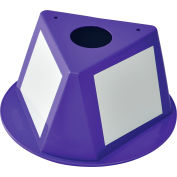 Global Industrial™ Inventory Control Cone W/ Dry Erase Decals, Purple