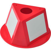 Global Industrial Inventory Control Cone W/ Dry Erase Decals, Red
