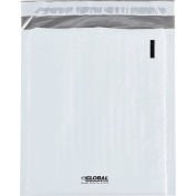 Global Industrial Bubble Lined Poly Mailers, 8-3/4"L x 6-5/16"W, White, Pack of 250