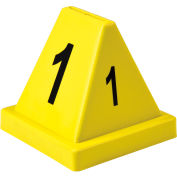 Global Industrial™ Numbered Cones, 1-20, Yellow