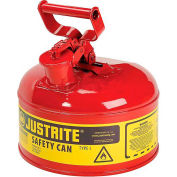 Justrite® Safety Can Type I - One Gallon Galvanized Steel, Red, 7110100