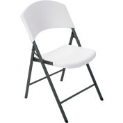 Lifetime® Durastyle Folding Chair, White Granite, Pack of 4